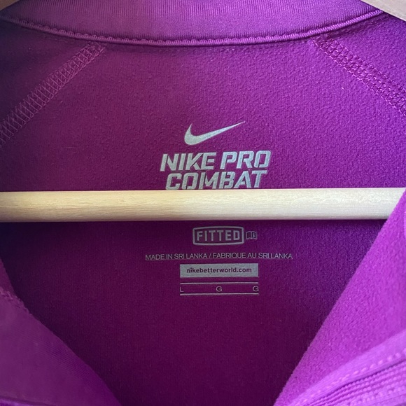 Nike Pro Combat Dri-Fit Nike Women's Dri-FIT Half-Zip Pullover Sz L - Picture 3 of 5